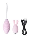 JOS VITA finger vibrating egg and vibrating attachment, silicone, powder pink, 8.5 and 8 cm JOS