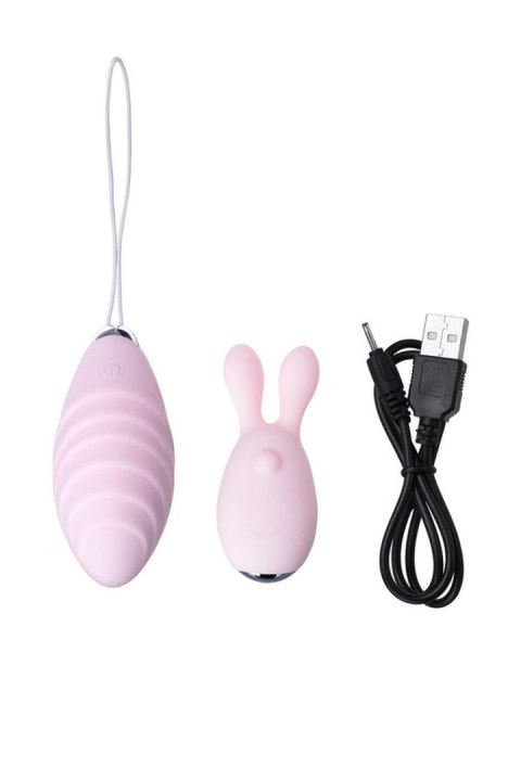 JOS VITA finger vibrating egg and vibrating attachment, silicone, powder pink, 8.5 and 8 cm JOS
