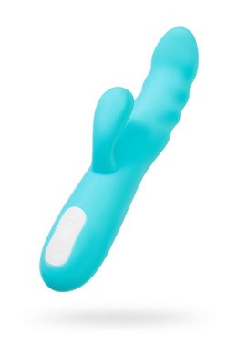 JOS Vibrator-rotator with clitoral stimulation JOS MERRY-SWI, silicone, blue, 20.7 cm JOS