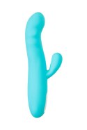 JOS Vibrator-rotator with clitoral stimulation JOS MERRY-SWI, silicone, blue, 20.7 cm JOS