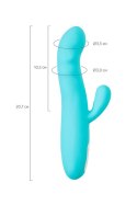 JOS Vibrator-rotator with clitoral stimulation JOS MERRY-SWI, silicone, blue, 20.7 cm JOS