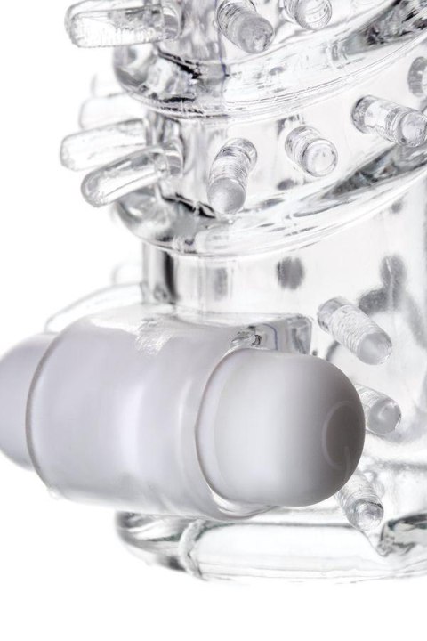Sleeve TOYFA A-Toys Fril, with vibro bullet, TPR, transparent, 13,4 cm A-Toys