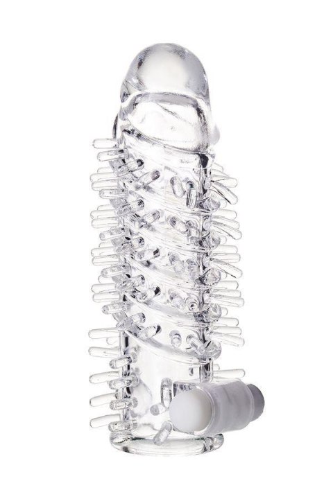 Sleeve TOYFA A-Toys Fril, with vibro bullet, TPR, transparent, 13,4 cm A-Toys