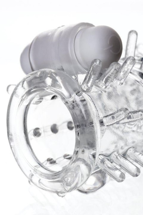 Sleeve TOYFA A-Toys Fril, with vibro bullet, TPR, transparent, 13,4 cm A-Toys