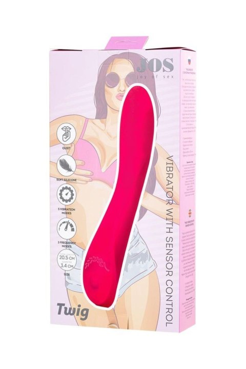 Unrealistic JOS Twig vibrator, 5 vibration modes, silicone, pink, 20.5 cm, O 3.4 cm JOS