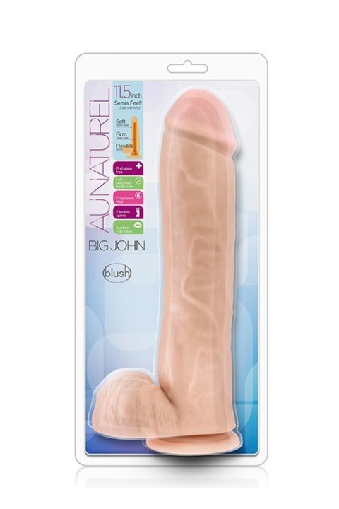 Dildo-AU NATUREL BIG JOHN 11.5INCH DILDO Blush