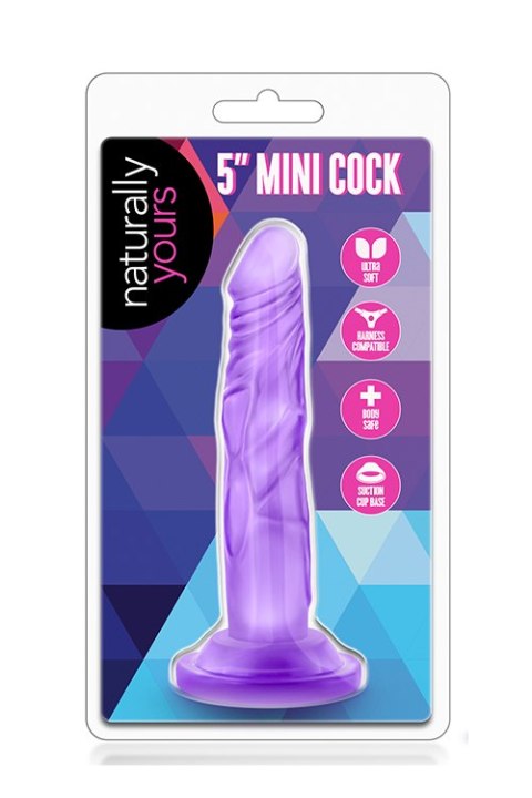 Dildo-NATURALLY YOURS 5INCH MINI COCK PURPLE Blush
