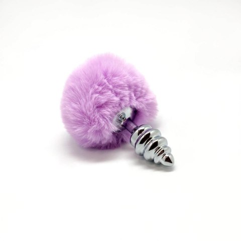 Metal Anal Fluffy Twist Plug S pink Alive