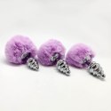 Metal Anal Fluffy Twist Plug S pink Alive