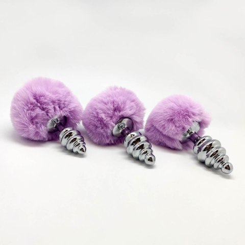 Metal Anal Fluffy Twist Plug S pink Alive