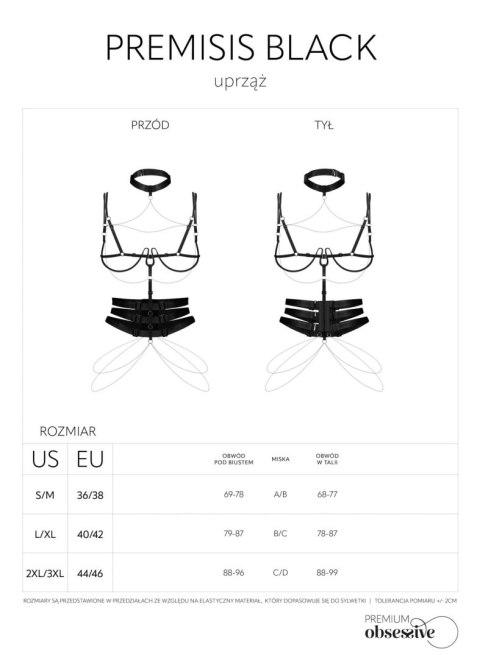 Premisis Black uprząż S/M/L Obsessive
