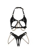 Anyya Black komplet 2-częściowy otwarty S/M/L Obsessive
