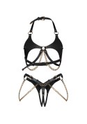 Anyya Black komplet 2-częściowy otwarty S/M/L Obsessive