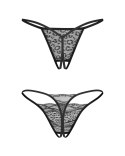 Bianca 2-pak stringi otwarte S/M Obsessive