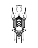 Dominna gorset i stringi otwarte 2XL/3XL Obsessive