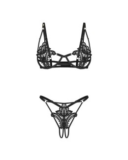 Luise Sublim Black komplet 2-częściowy otwarty S/M Obsessive