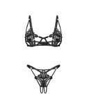 Luise Sublim Black komplet 2-częściowy otwarty S/M Obsessive