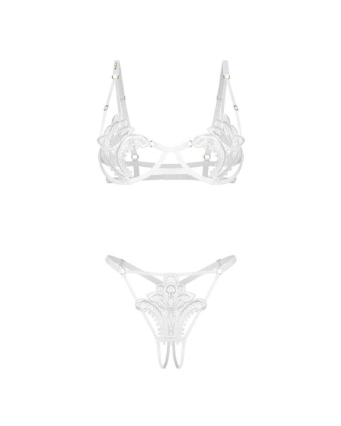 Luise Sublim White komplet 2-częściowy otwarty L/XL Obsessive