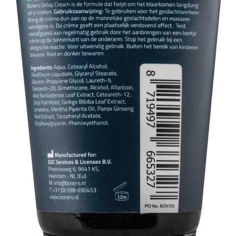 Boners - Delay Cream 100 ml Boner