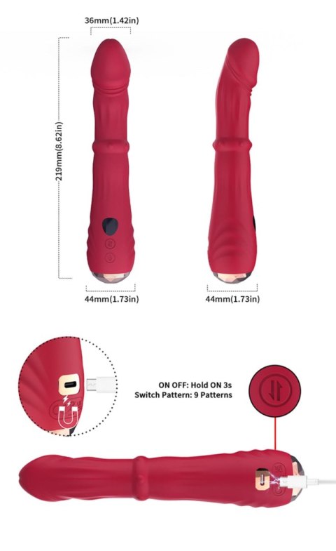 Jackal Red 9 vibration function B - Series Joy