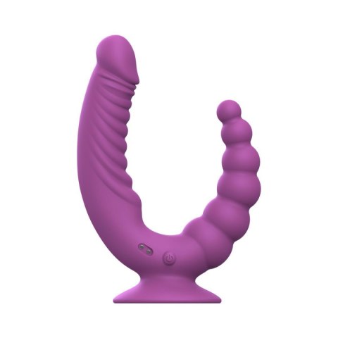 Teazers - Double Vibrator with Suction Cup and Remote - Purple Teazers