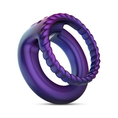 Hueman - Jupiter Vibrating Cock and Ball Ring - Purple Hueman