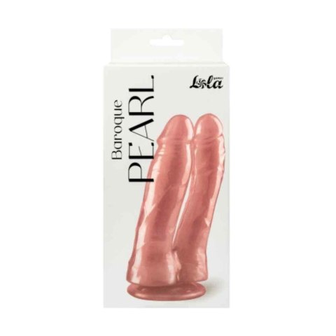 Double pearlescent dildo Baroque Pearl Pink Pearl