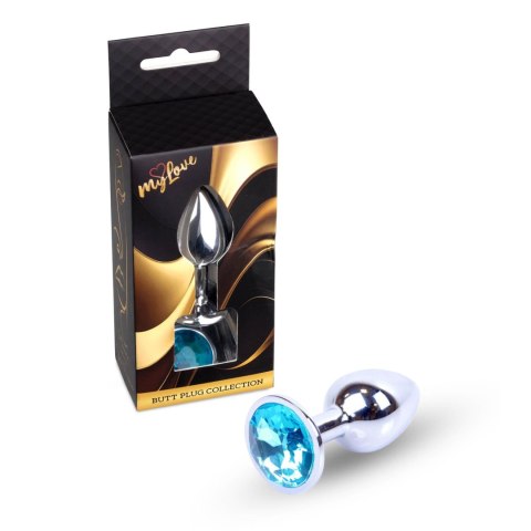 MyLove Toys - Jewellery Silver PLUG- Light Blue MyLove Toys