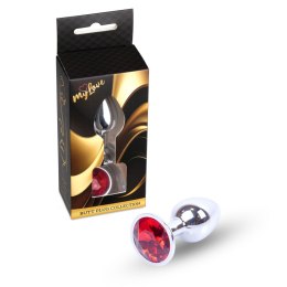 Korek biżuteria analna Jewellery Silver PLUG- Red MyLove Toys