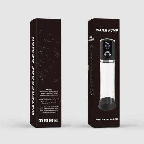 Pompka- PASSION PUMP, PREMIUM RECHARGEABLE AUTOMATIC WATERPROOF LCD PUMP B - Series Power
