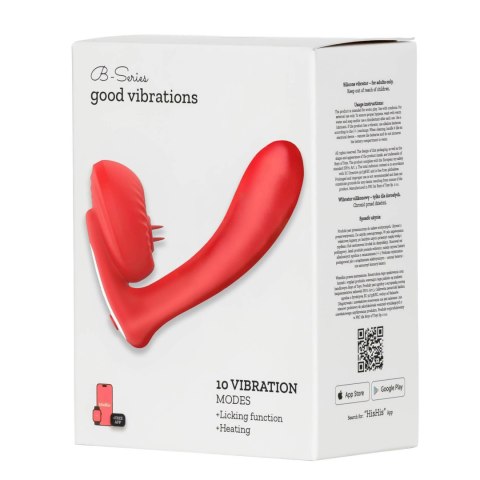 Silicone vibrator 10 vibration modes, Licking, Heating + APP control B - Series Fox