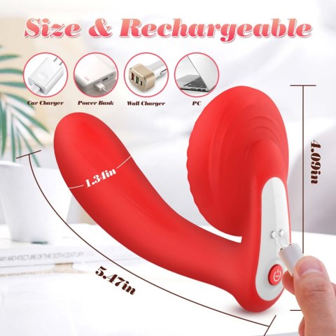 Silicone vibrator 10 vibration modes, Licking, Heating + APP control B - Series Fox