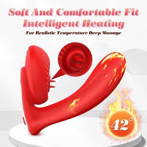 Silicone vibrator 10 vibration modes, Licking, Heating + APP control B - Series Fox
