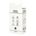 Star Collection - Black Silicone Anal Plug L - Clear Stone Star Collection