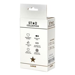 Star Collection - Black Silicone Anal Plug L - Pink Stone Star Collection