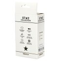 Star Collection - Black Silicone Anal Plug M - Clear Stone Star Collection