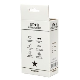 Star Collection - Black Silicone Anal Plug M - Purple Stone Star Collection