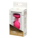 Star Collection - Pink Silicone Anal Plug L - Light Pink Stone Star Collection