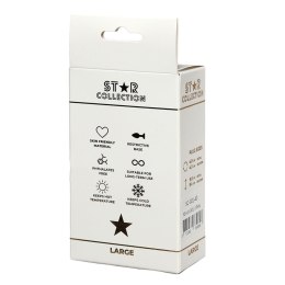 Star Collection - Pink Silicone Anal Plug L - Light Pink Stone Star Collection