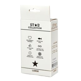 Star Collection - Pink Silicone Anal Plug L- Purple Stone Star Collection