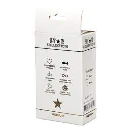 Star Collection - Pink Silicone Anal Plug M - Light Blue Stone Star Collection