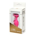 Star Collection - Pink Silicone Anal Plug M - Light Pink Stone Star Collection