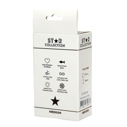 Star Collection - Pink Silicone Anal Plug M - Purple Stone Star Collection