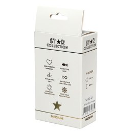 Star Collection - Purple Silicone Anal Plug M - Light Blue Stone Star Collection