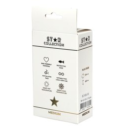 Star Collection - Purple Silicone Anal Plug M - Light Pink Stone Star Collection