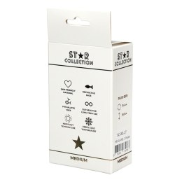 Star Collection - Purple Silicone Anal Plug M - Pink Stone Star Collection