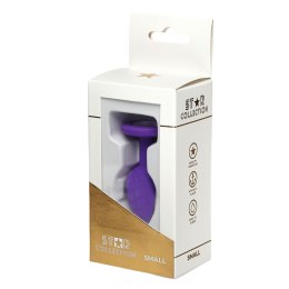Star Collection - Purple Silicone Anal Plug S - Clear Stone Star Collection