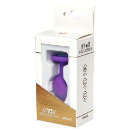 Star Collection - Purple Silicone Anal Plug S - Light Blue Stone Star Collection