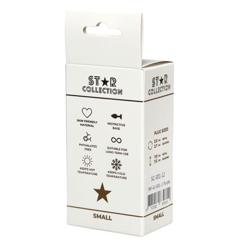 Star Collection - Purple Silicone Anal Plug S - Pink Stone Star Collection