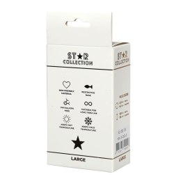 Star Collection - Silver Metal Anal Plug L - Clear Stone Star Collection